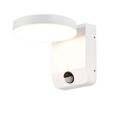 17W Lampa ścienna LED z czujnikiem ruchu / Barwa:3000K / Obudowa: Biała / Okrągła