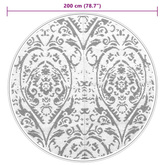 vidaXL Dywan na zewnątrz, pomarańczowo-biały, Ø200 cm, PP