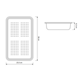 Wkładka ociekowa – stalowa, miedziany nano PVD (380 x 230 mm)