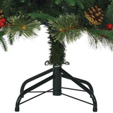 Sztuczna choinka z zawiasami Zielony 120 cm PVC, PE i Stal
