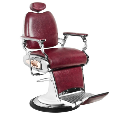 Gabbiano fotel barberski Moto Style bordowy 114959