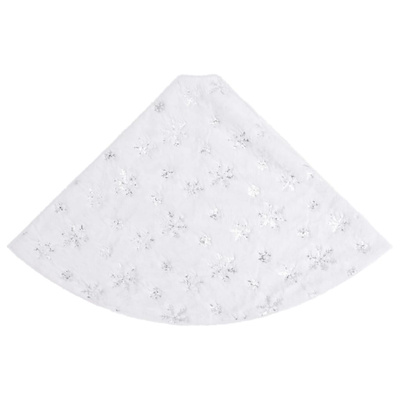 Luksusowa spódnica choinkowa w kolorze białym, 150 cm, sztuczne futro