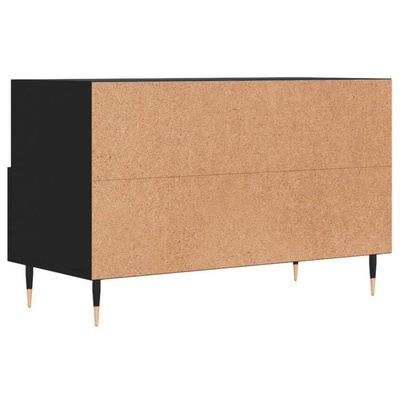 vidaXL Szafka pod TV, czarna, 80x36x50 cm, materiał drewnopochodny wariant 5