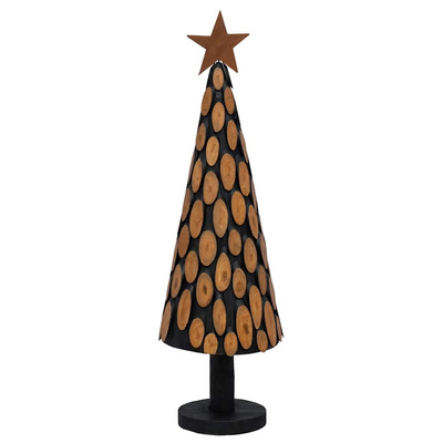 Choinka z podstawą Brązowy 149 cm Lite drewno tekowe