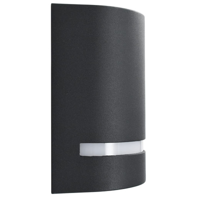 vidaXL Zewnętrzne lampy ścienne, 2 szt., 35 W, czarne, półokrągłe
