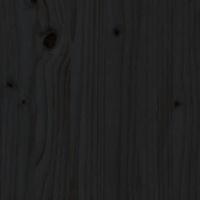 vidaXL Legowisko dla psa, czarne, 61x50x70 cm, lite drewno sosnowe