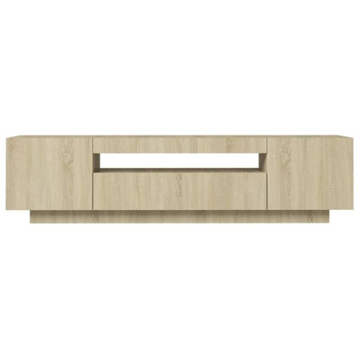 vidaXL Szafka TV z oświetleniem LED, kolor dąb sonoma, 160x35x40 cm