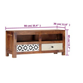 vidaXL Szafka pod TV, 90 x 30 x 40 cm, lite drewno sheesham