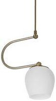 Serano lampa wisząca patynowy 1x60W E27 klosz biały