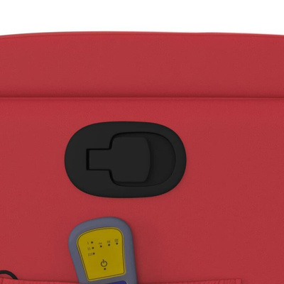 vidaXL Rozkładany fotel masujący, czerwony, sztuczna skóra