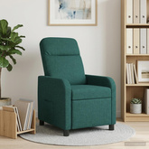Fotel recliner Ciemnozielony tkanina