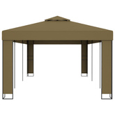 Altana z podwójnym dachem, 3x6 m, taupe, 180 g/m?