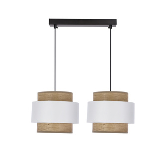 Lampa wisząca Forni z abażurami podwójna nad stół do jadalni metalowa