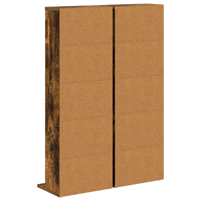 Kabinet na płyty CD 2 szt. Dąb wędzony 33 x 23,5 x 97,5 cm