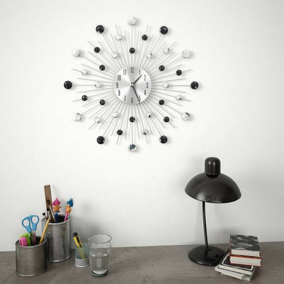 vidaXL Zegar ścienny z mechanizmem kwarcowym, nowoczesny design, 50 cm