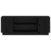 vidaXL Szafka pod TV, czarna, 110x35x40,5 cm, lite drewno sosnowe