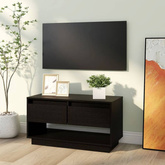 vidaXL Szafka pod TV, czarna, 74x34x40 cm, lite drewno sosnowe