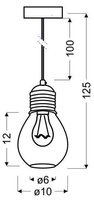 Lampa wisząca sufitowa chromowa druciany klosz E27 Gliva Candellux 31-58652
