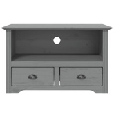 vidaXL Szafka pod TV BODO, 2 szuflady, szara, 91x43x56 cm, sosnowa