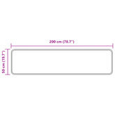Chodnik dywanowy MARSA Szary 50 x 200 cm Poliester i PVC