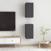 vidaXL Szafki telewizyjne, 2 szt., szare, 30,5x30x60 cm