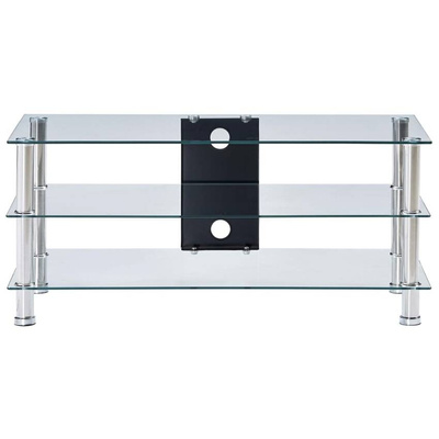 vidaXL Szafka pod TV, przezroczysta, 90x40x40 cm, hartowane szkło