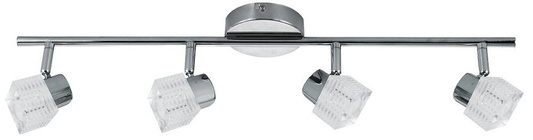 Lampa sufitowa ścienna chrom listwa 4x40W G9 Malachit Candellux 94-31689