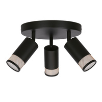 Lampa sufitowa Flin oprawa 3-punktowa do salonu metalowa