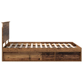 Ramka łóżka Stare drewno 140 x 190 cm Lite drewno sosnowe
