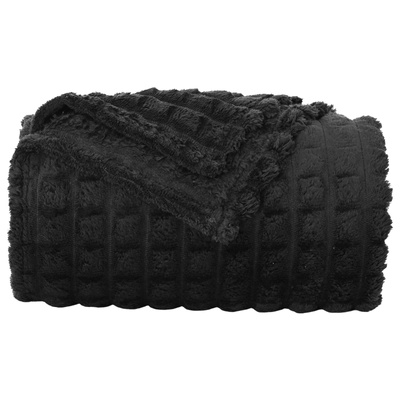 Koce narzutowe 6 pcs Czarny 200 x 150 cm Polar