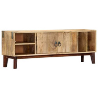 vidaXL Szafka pod TV, 130x30x46 cm, lite surowe drewno mango