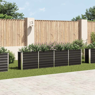 Donica do podniesionej grządki, 320x40x77 cm, stal, antracytowa