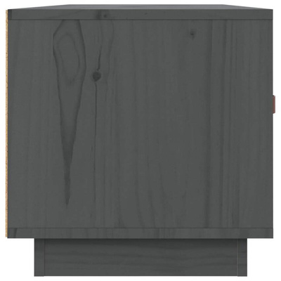 vidaXL Szafka pod TV, szara, 80x34x35 cm, lite drewno sosnowe