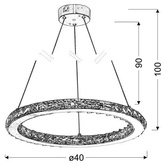 Lampa wisząca chrom LED RGB + pilot Lords 31-63113