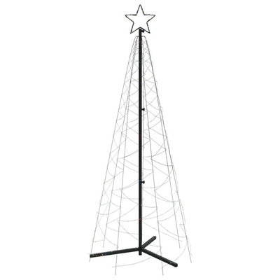 vidaXL Choinka stożkowa, 200 kolorowych diod LED, 70x180 cm