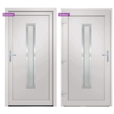 vidaXL Drzwi wejściowe, białe, 98x208 cm, PVC model standard