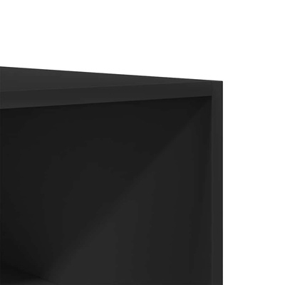 Szafa, czarna, 100x50x200 cm, materiał drewnopochodny