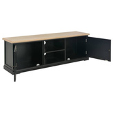 vidaXL Szafka pod TV, czarna, 120 x 30 x 40 cm, drewniana