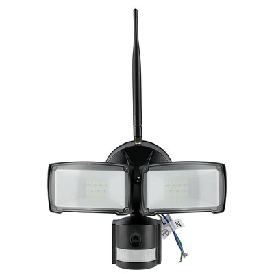 18W Naświetlacz LED SMD z czujnikiem ruchu i kamerą / Wifi / Barwa:6000K / Obudowa: Czarna