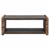 Stolik kawowy Naturalny 90 x 45 x 35 cm Lite drewno mahoniowe