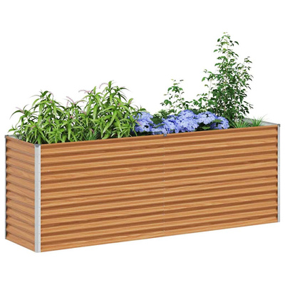 Podniesiona rabata ogrodowa 195 x 50 x 68 cm Stal Galwanizowana