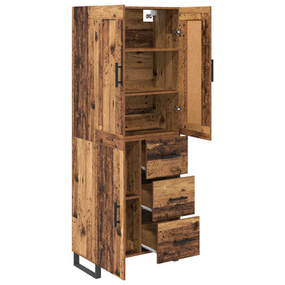 Highboard 2 szt. Stare drewno 69,5 x 34 x 180 cm