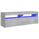 vidaXL Szafka pod TV z oświetleniem LED, szarość betonu, 120x35x40 cm wariant 4