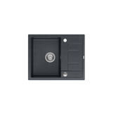 MORGAN 116 GraniteQ zlewozmywak black diamond z syfonem Push To Open stal szlachetna 1-komorowy z/o + zaczepy 4 szt