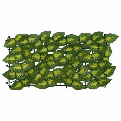 Parawan balkonowy z liśćmi Zielony i Żółty 300 x 150 cm