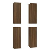 vidaXL Szafki telewizyjne, 4 szt., brązowy dąb, 30,5x30x90 cm
