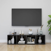 vidaXL Szafka pod TV, szara, 37x35x37 cm, materia drewnopochodny