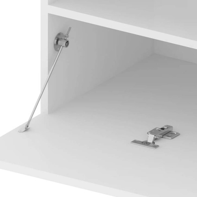 vidaXL Szafka pod TV z oświetleniem LED, biała, 75x35x40 cm