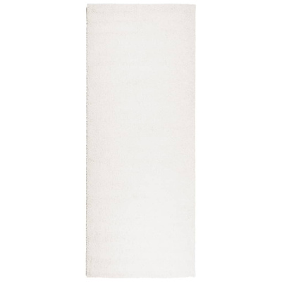 vidaXL Dywan z długim włosiem PAMPLONA, kremowy, 80x200 cm