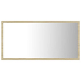 vidaXL Lustro łazienkowe LED, kolor dąb sonoma, 80x8,5x37 cm, akryl